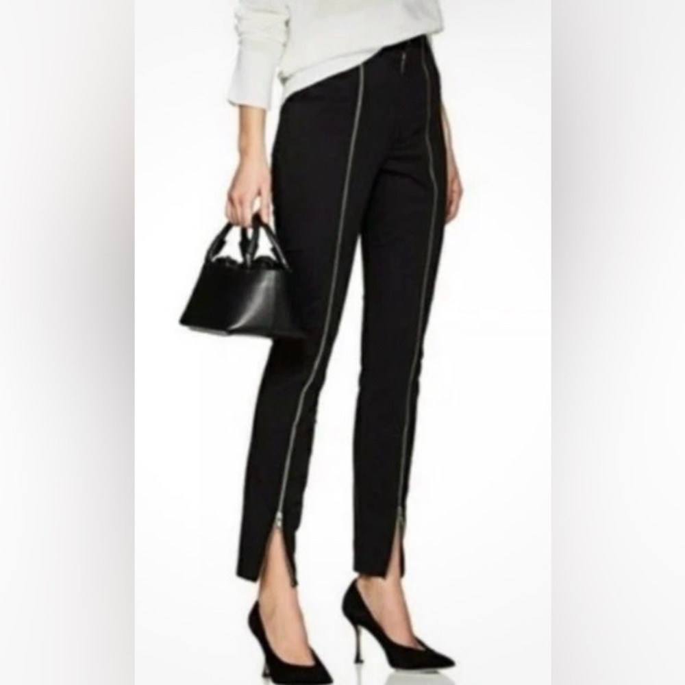 A.L.C‎ Zander High Rise Full Front Zipper Black Pants Size 8 Inseam 30”NWT